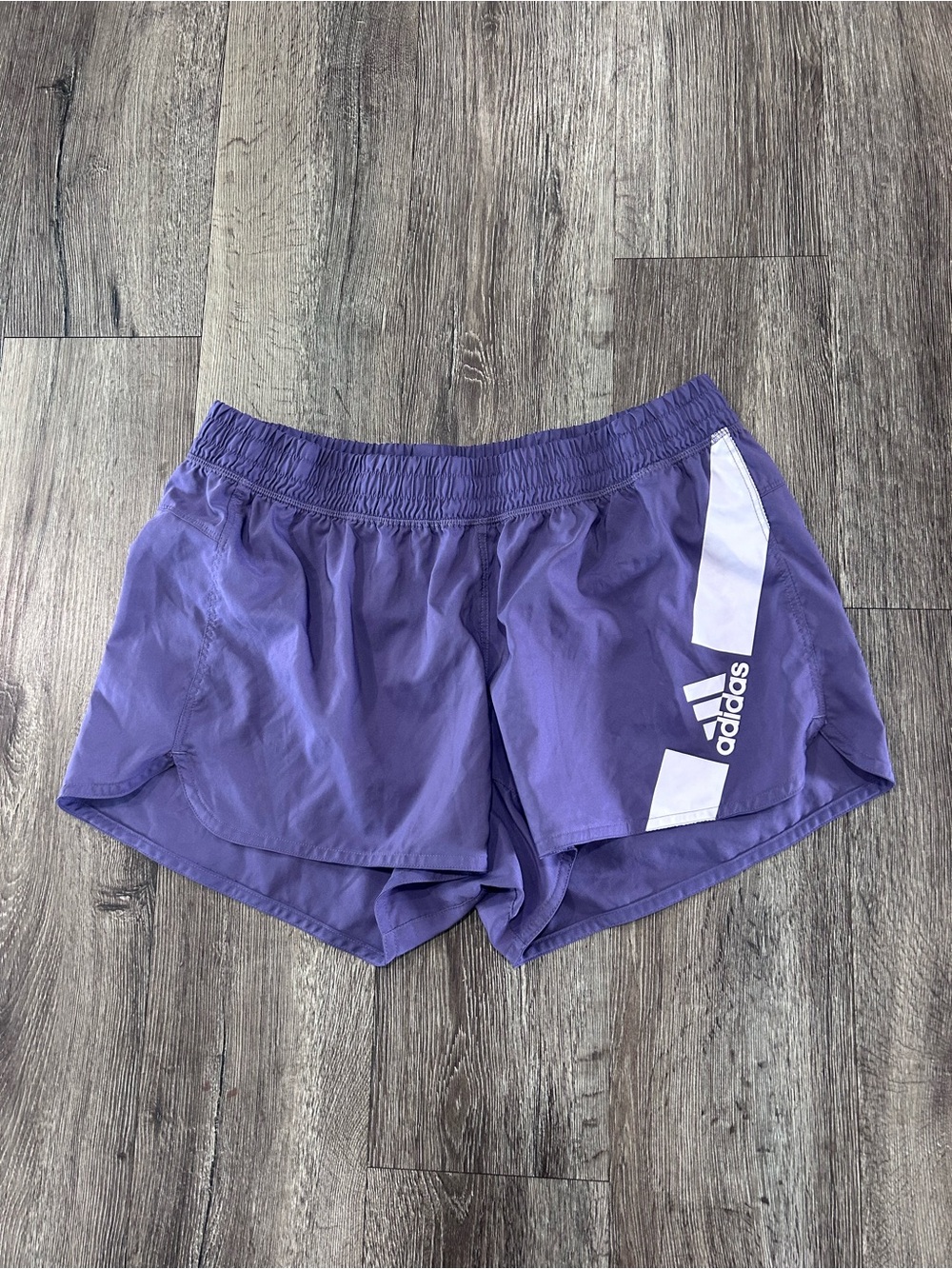 adidas Purple Women's Athletic Shorts with White Logo